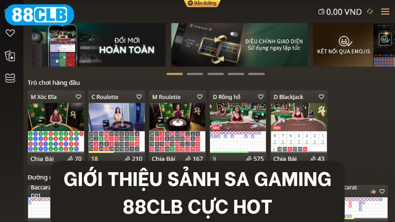 Điểm qua một vài sảnh game SA casino 88clb nổi bật nhất